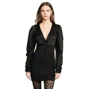 Lioness Lights Go Down Black Going Out Mini Dress Small NWT